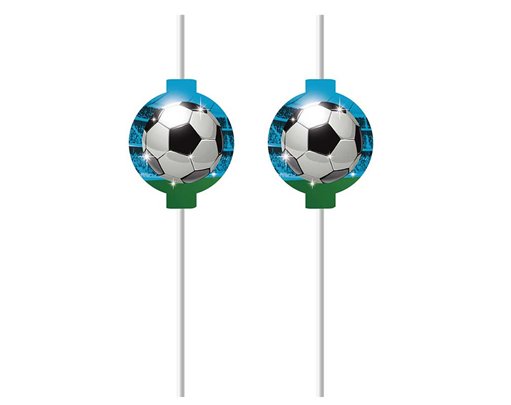 4PK SOCCER FANS DRINKING STRAWS