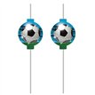 4PK SOCCER FANS DRINKING STRAWS