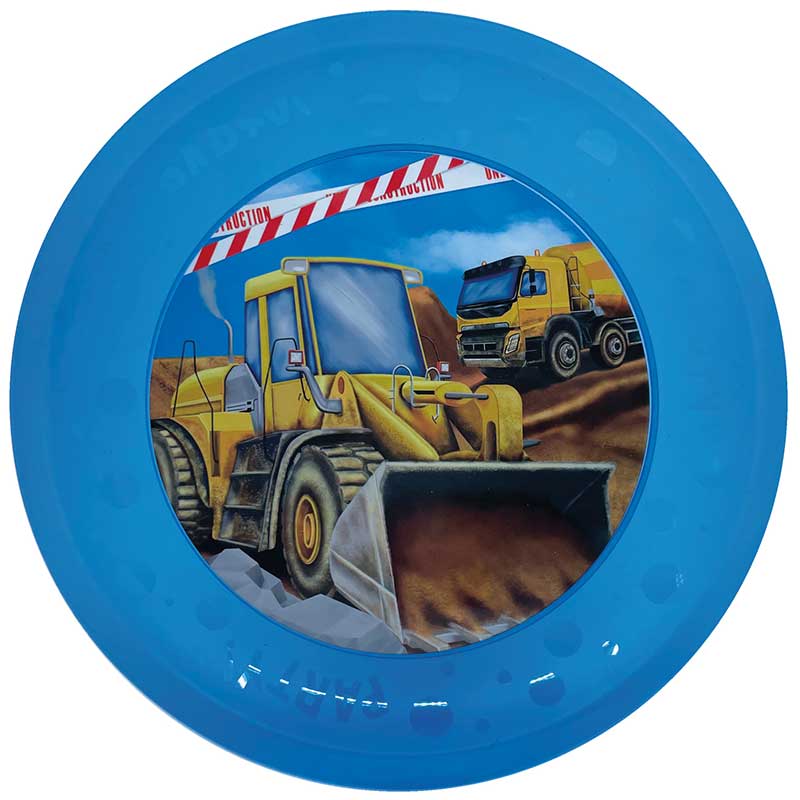 21cm CONSTRUCTION REUSABLE PARTY PLATE