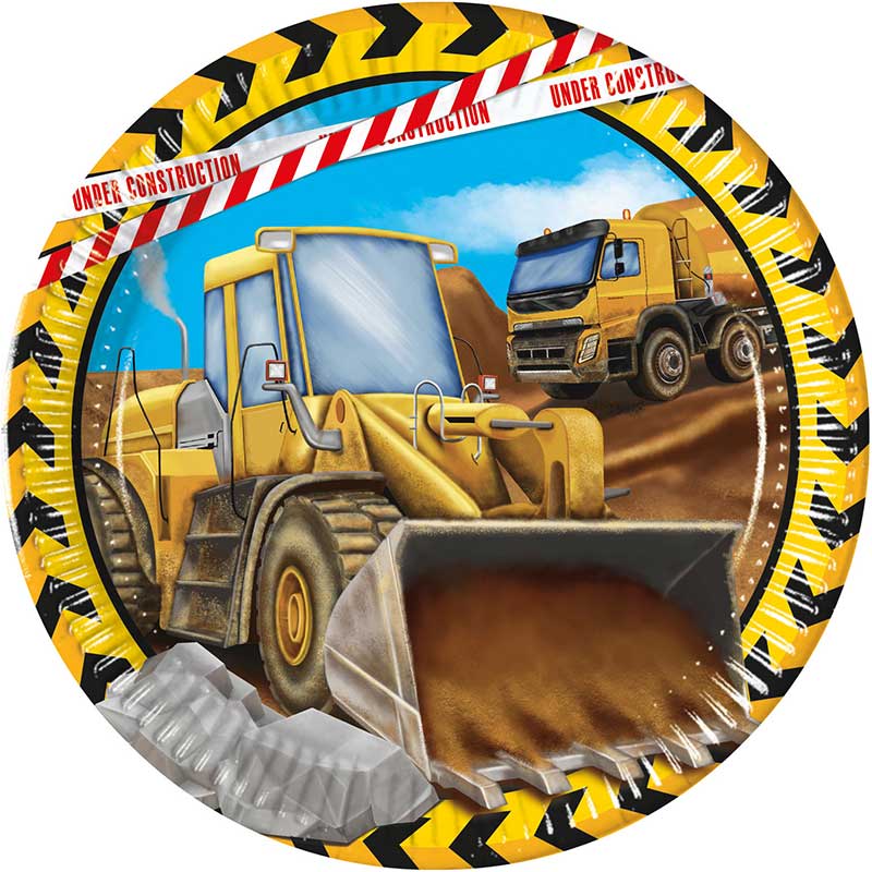 8PK 23cm CONSTRUCTION PAPER PLATES
