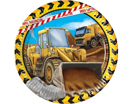 8PK 23cm CONSTRUCTION PAPER PLATES