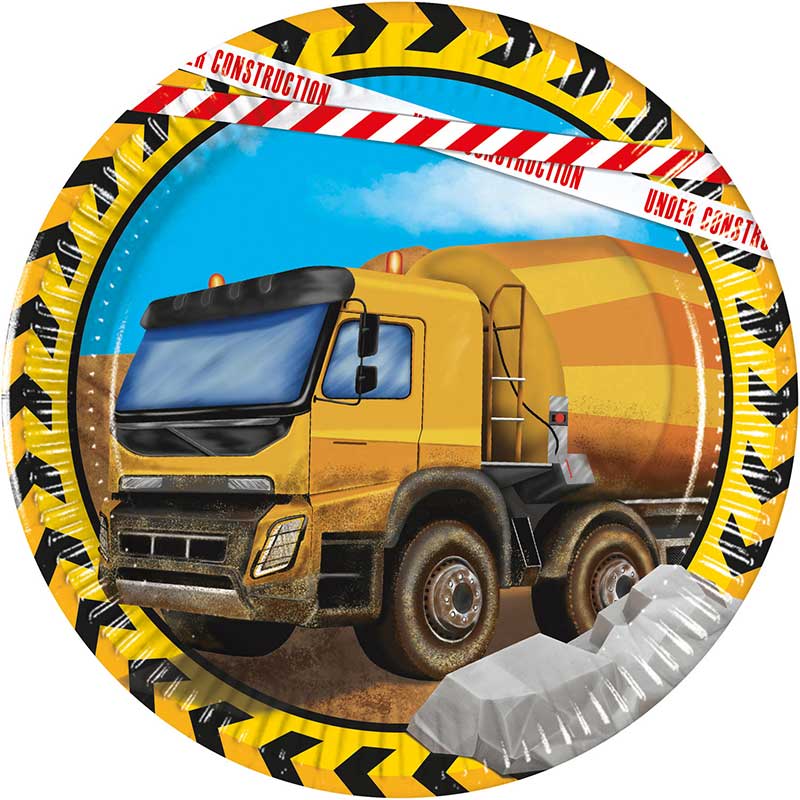 8PK 20cm CONSTRUCTION PAPER PLATES