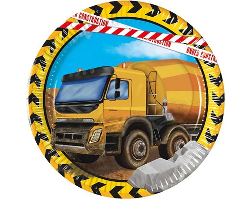 8PK 20cm CONSTRUCTION PAPER PLATES