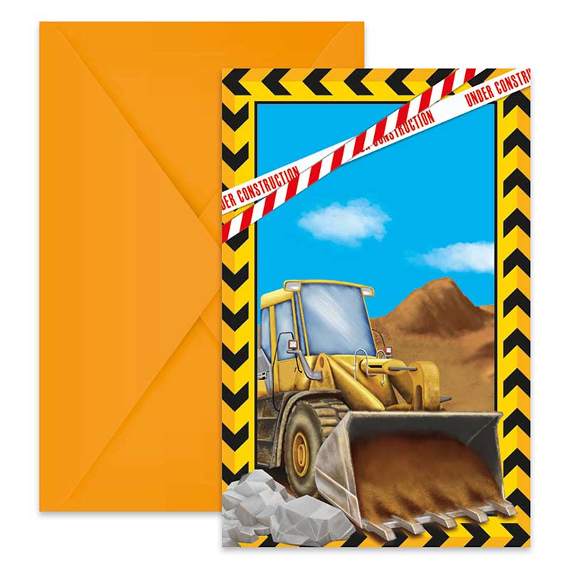 6PK CONSTRUCTION INVITATIONS