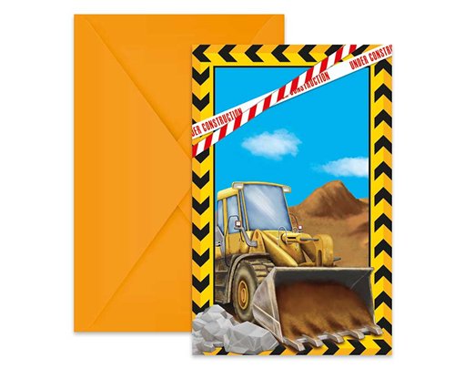 6PK CONSTRUCTION INVITATIONS