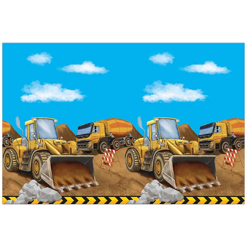 CONSTRUCTION PLASTIC TABLECOVER