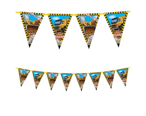 CONSTRUCTION PAPER TRIANGLE FLAG BANNER