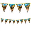 CONSTRUCTION PAPER TRIANGLE FLAG BANNER