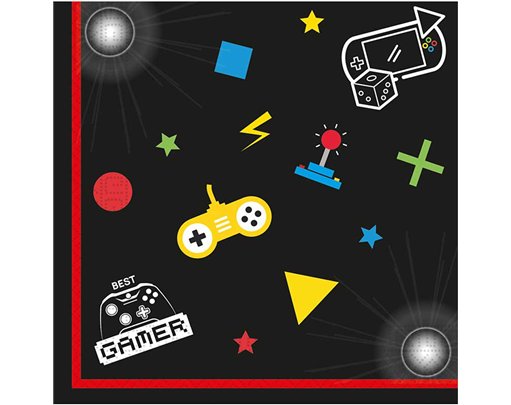 20PK GAMING PARTY NAPKINS