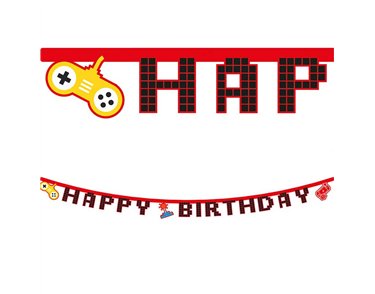 GAMING PARTY "HAPPY BIRTHDAY" BANNER