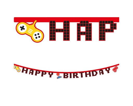 GAMING PARTY "HAPPY BIRTHDAY" BANNER