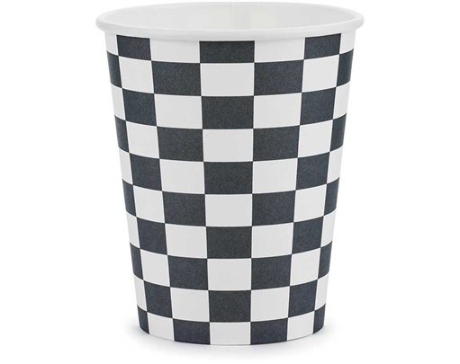 6PK 220ml CHECKERED FLAG CUPS