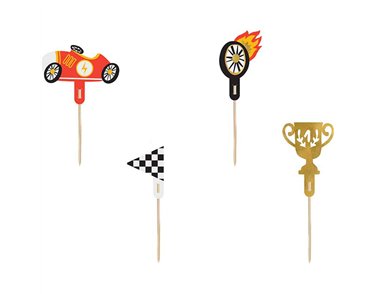 4PCK CARS CUPCAKE TOPPERS