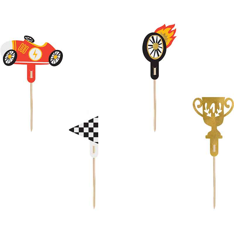 4PCK CARS CUPCAKE TOPPERS