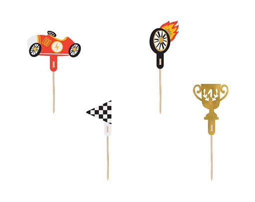 4PCK CARS CUPCAKE TOPPERS