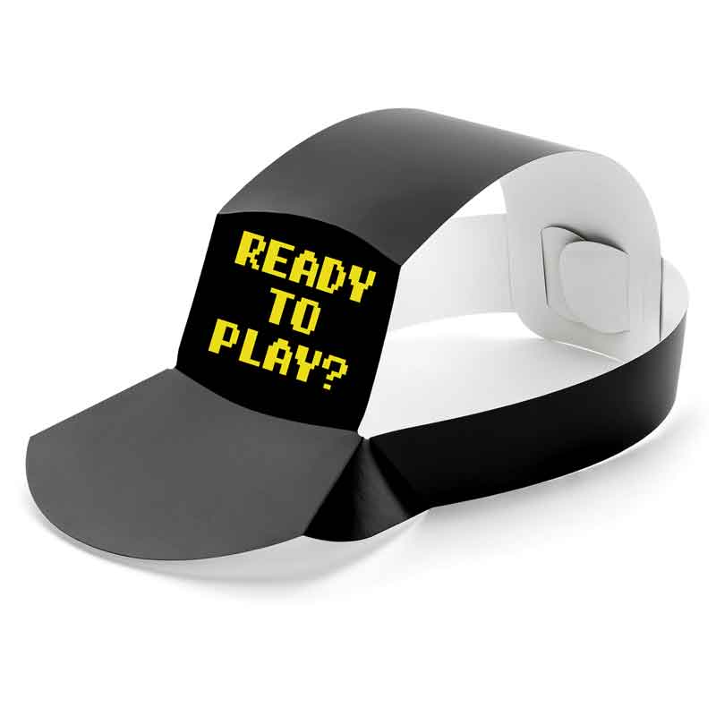 6PK GAMER PAPER HATS