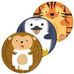 8PK 23cm ZOO ANIMALS PAPER PLATES