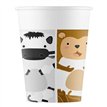 8PK 200ml ZOO ANIMALS PAPER CUPS
