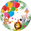 8PK 23cm JUNGLE ANIMALS PAPER PLATES