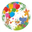8PK 20cm JUNGLE ANIMALS PAPER PLATES