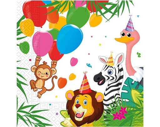 20PK JUNGLE ANIMALS NAPKINS