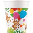 8PK 200ml JUNGLE ANIMALS PAPER CUPS