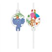4PK JUNGLE ANIMALS PAPER DRINKING STRAWS