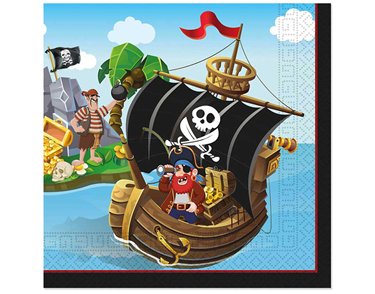 20PK ISLAND PIRATES PAPER NAPKINS