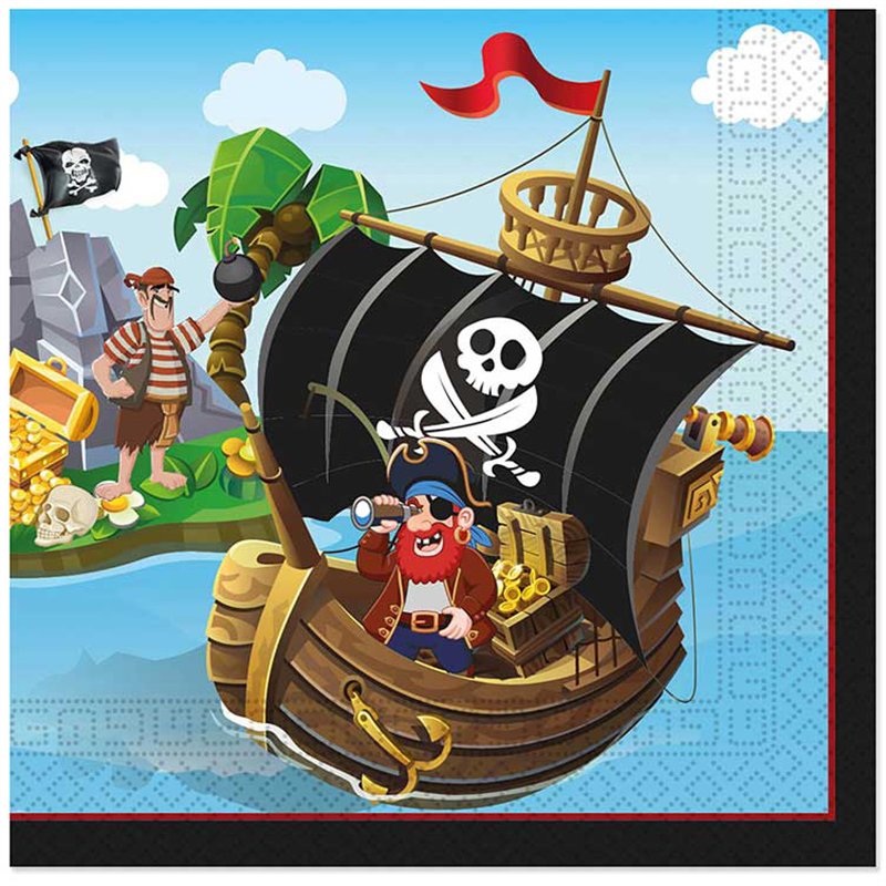 20PK ISLAND PIRATES PAPER NAPKINS