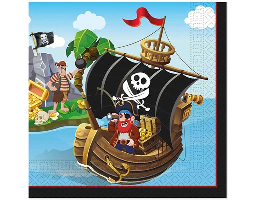 20PK ISLAND PIRATES PAPER NAPKINS
