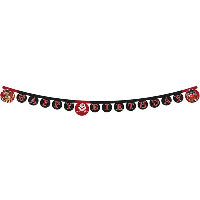 ISLAND PIRATES "HAPPY BIRTHDAY" PAPER BANNER