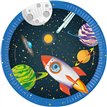 8PK 23cm ROCKET SPACE PAPER PLATES