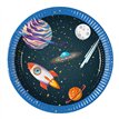 8PK 20cm ROCKET SPACE PAPER PLATES