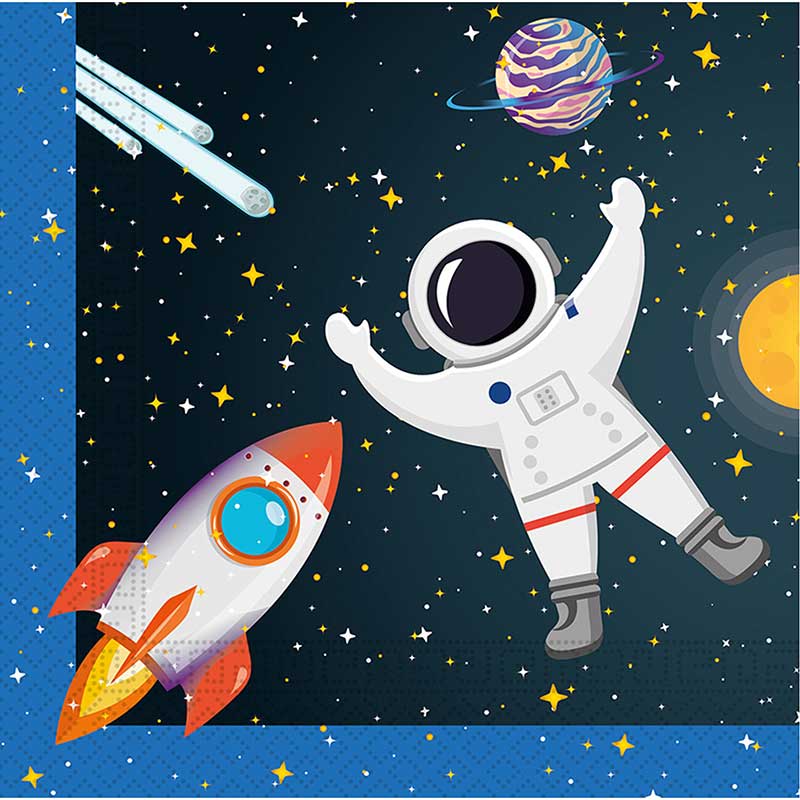 20PK ROCKET SPACE PAPER NAPKINS