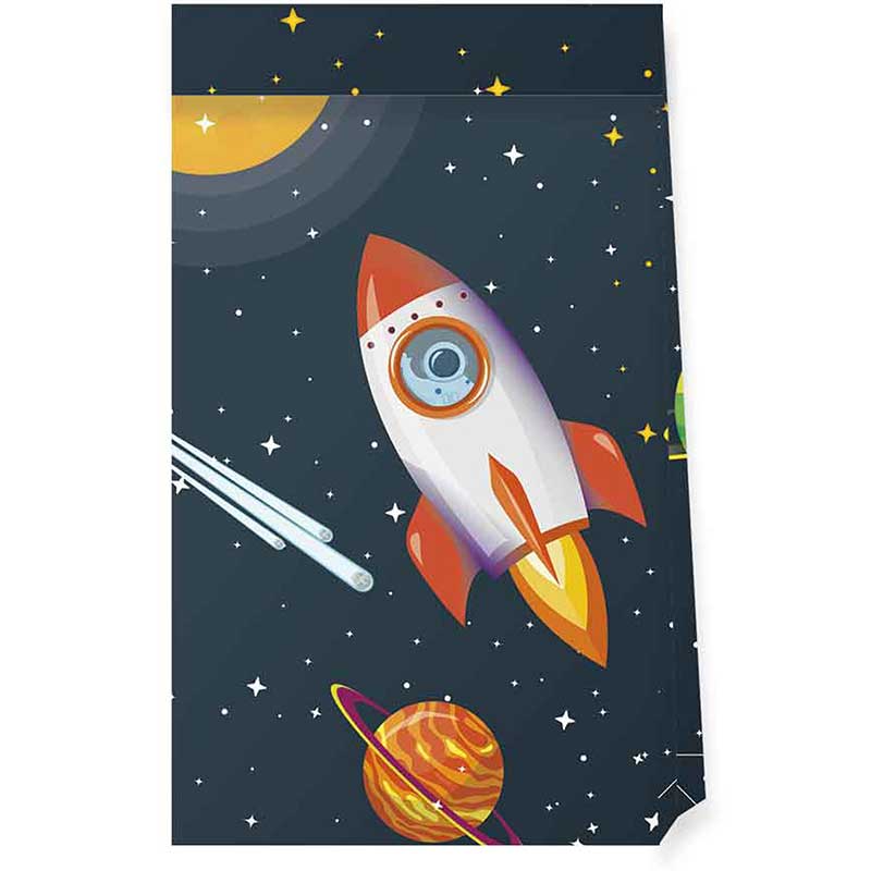 4PK ROCKET SPACE PAPER PARTY BAGS