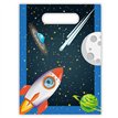 6PK ROCKET SPACE PLASTIC PARTY BAGS