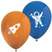 8PK ROCKET SPACE PRINTED BALLOONS