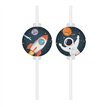 4PK ROCKET SPACE PAPER DRINKING STRAWS
