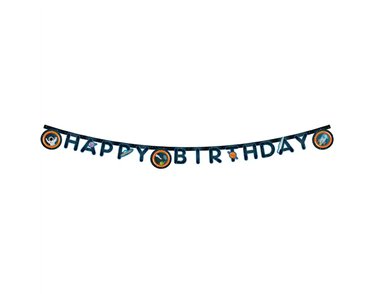 ROCKET SPACE "HAPPY BIRTHDAY" PAPER BANNER