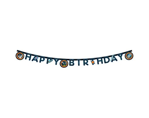 ROCKET SPACE "HAPPY BIRTHDAY" PAPER BANNER