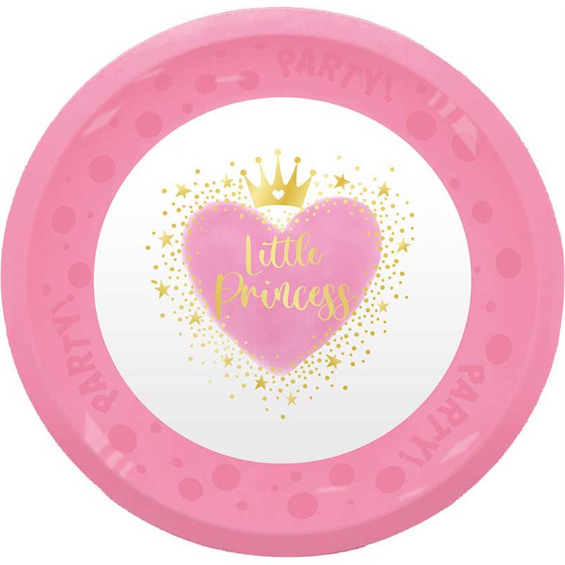 21cm MY LITTLE PRINCESS PARTY REUSABLE PLATE