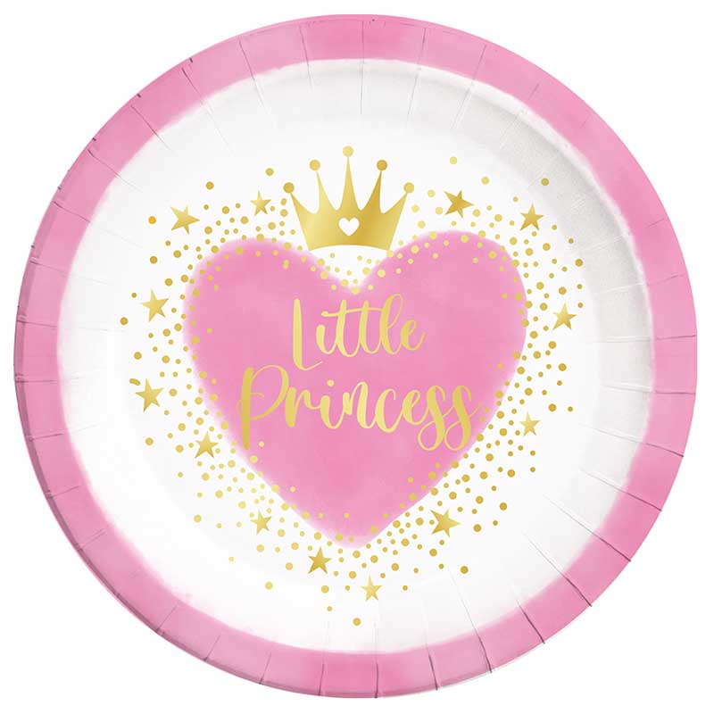 8PK 23cm MY LITTLE PRINCESS PAPER PLATES