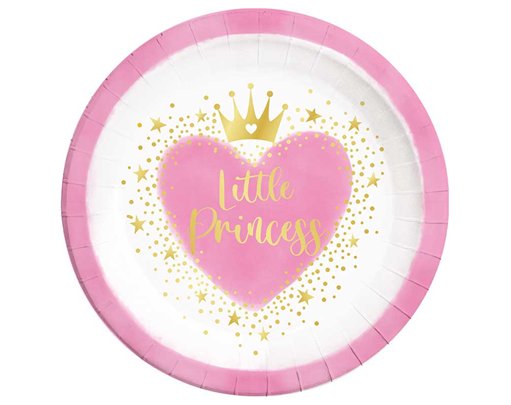 8PK 23cm MY LITTLE PRINCESS PAPER PLATES