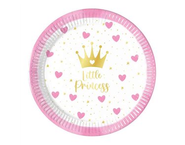 8PK 20cm MY LITTLE PRINCESS PAPER PLATES