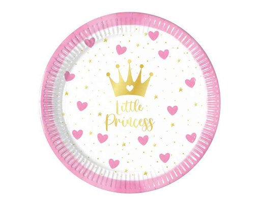8PK 20cm MY LITTLE PRINCESS PAPER PLATES