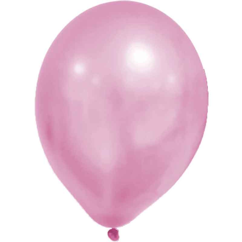 8PK MY LITTLE PRINCESS METALLIC PASTEL PINK BALLOONS