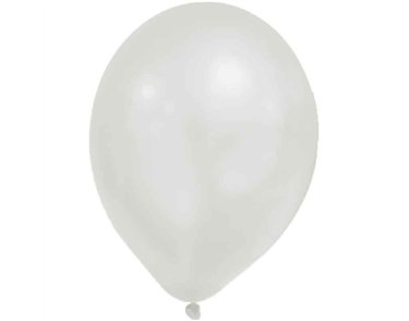 8PK MY LITTLE PRINCESS METALLIC PASTEL WHITE BALLOONS