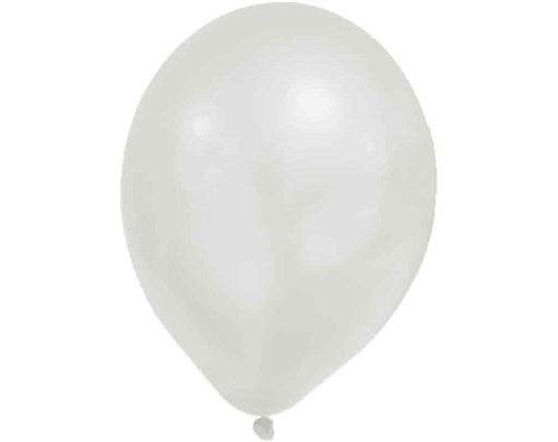 8PK MY LITTLE PRINCESS METALLIC PASTEL WHITE BALLOONS