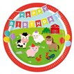 8PK 23cm FARM ANIMALS PAPER PLATES