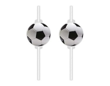 4PK FOOTBALL PARTY PAPER DRINKING STRAWS